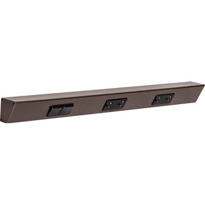 Task Lighting 24" TR Switch Series Angle Power Strip - Left Switches in Bronze