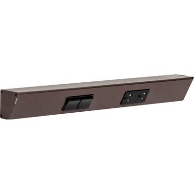 Task Lighting 18" TR Switch Series Angle Power Strip - Left Switches in Bronze