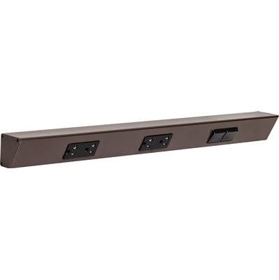 Task Lighting 24" TR Switch Series Angle Power Strip - Right Switches in Bronze