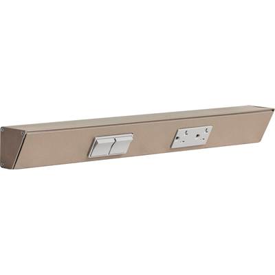 Task Lighting 18" TR Switch Series Angle Power Strip - Left Switches in Satin Nickel