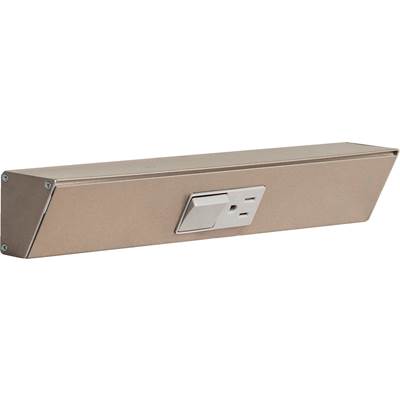 Task Lighting 12" TR Switch Series Angle Power Strip - Single Switch in Satin Nickel