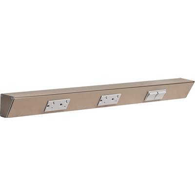 Task Lighting 24" TR Switch Series Angle Power Strip - Right Switches in Satin Nickel