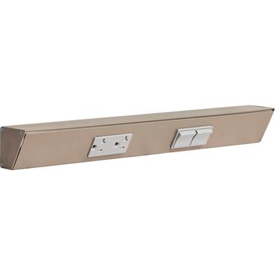 Task Lighting 18" TR Switch Series Angle Power Strip - Right Switches in Satin Nickel