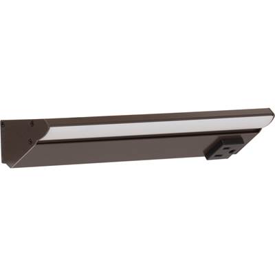 Task Lighting Lighted Power 10-1/2" Remote Strip - Black Receptacles - Soft White in Bronze