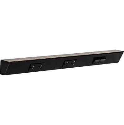 Task Lighting 24" TR Switch Series Angle Power Strip - Right Switches in Black