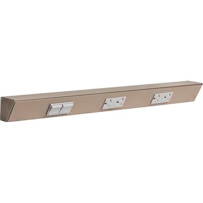 Task Lighting 24" TR Switch Series Angle Power Strip - Left Switches in Satin Nickel