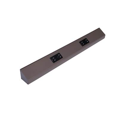 Task Lighting TR Series 12" Angle Power Strip - Black Receptacles in Bronze