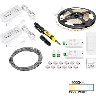Task Lighting Vivid Duo Wireless Ambiance LED Tape Light Kit - 16 Ft - 2 Zone in 4000K Cool White