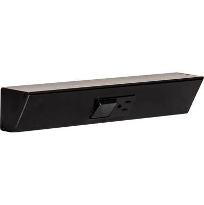 Task Lighting 12" TR Switch Series Angle Power Strip - Single Switch in Black