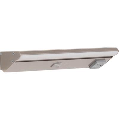 Task Lighting 10-1/2" Direct Voltage Lighted Power Strip - 200 Lumens in Satin Nickel