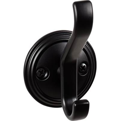 Top Knobs Ryland Hooks Reeded Hook - 3 1/8 Inch in Flat Black