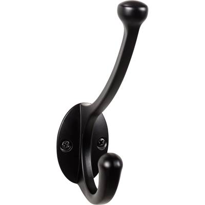 Top Knobs Ryland Bergen Robe Hook - 5 9/16 Inch in Flat Black