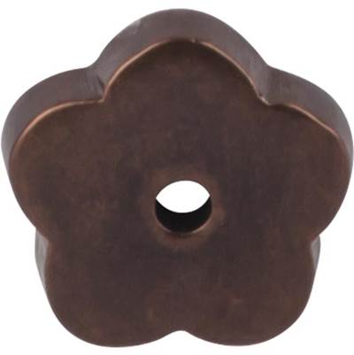 Top Knobs Aspen Flower Backplate - 1" in Mahogany Bronze