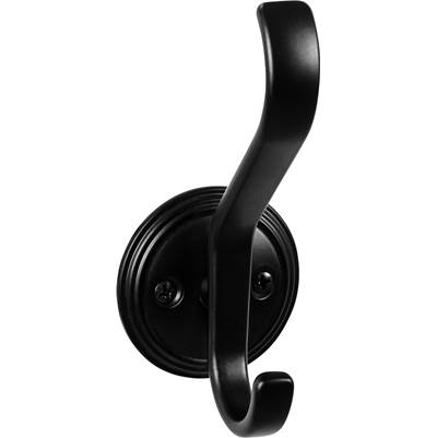 Top Knobs Ryland Hooks Reeded Hook - 4 11/16 Inch in Flat Black
