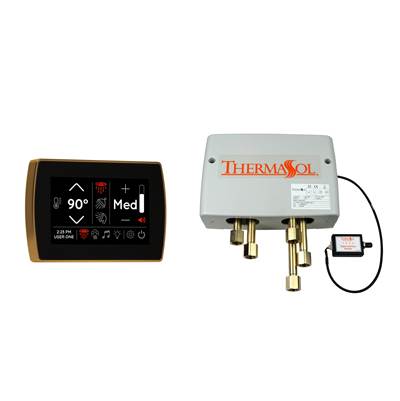 ThermaSol Digital Shower Package - SignaTouch Control - Flushmount Mount in Antique Brass
