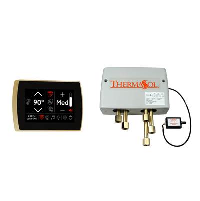 ThermaSol Digital Shower Package - SignaTouch Control - Flushmount Mount in Polished Brass