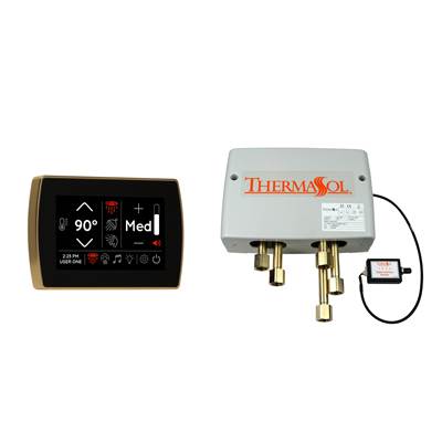 ThermaSol Digital Shower Package - SignaTouch Control - Flushmount Mount in Satin Brass
