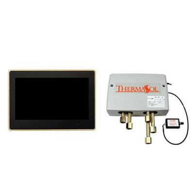 ThermaSol Digital Shower Package - 10" ThermaTouch - Trim Upgraded in Satin Brass