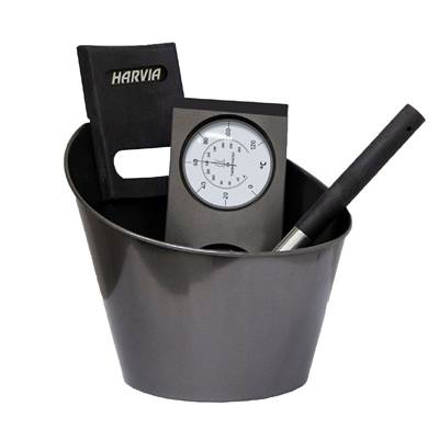 ThermaSol Deluxe Sauna Accessory Kit in Onyx Black Stainless Steel