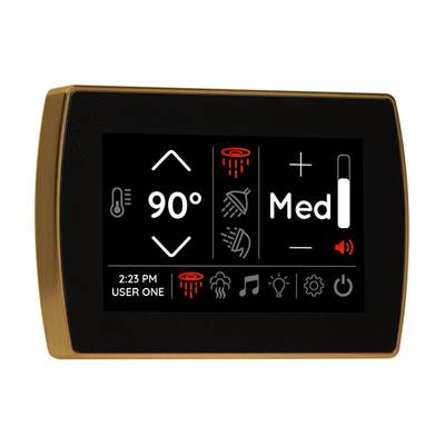 ThermaSol Signatouch Flush Mount Controller in Antique Brass
