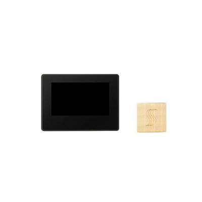 ThermaSol Thermatouch 7" Control and Steam Head Kit - Square in Antique Brass