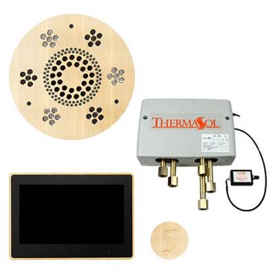 ThermaSol Total Wellness Package - 10" ThermaTouch Trim Upgraded - Round in Antique Brass