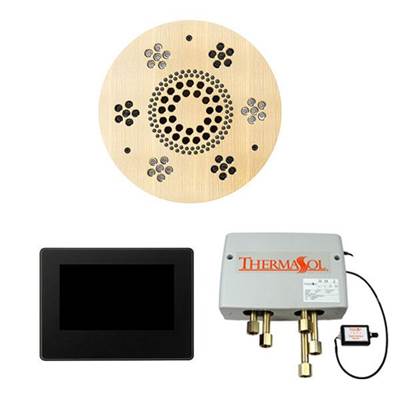 ThermaSol The Wellness Shower Package - ThermaTouch 7" Round in Antique Brass
