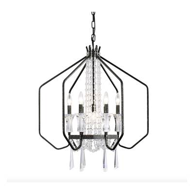 Varaluz Barcelona 7-Light Crystal Pendant in Onyx