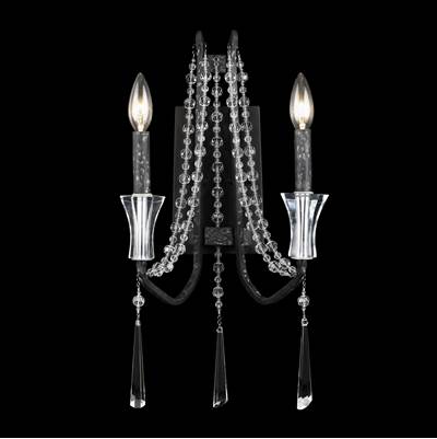 Varaluz Barcelona Crystal Wall Sconce - 2-Light in Onyx