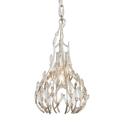 Varaluz Bask Crystal 1-Light Mini Pendant in Gold Dust