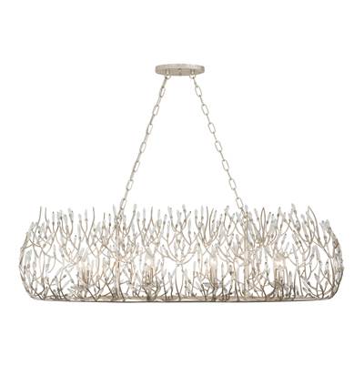 Varaluz Bask 8-Light Crystal Linear Chandelier in Gold Dust