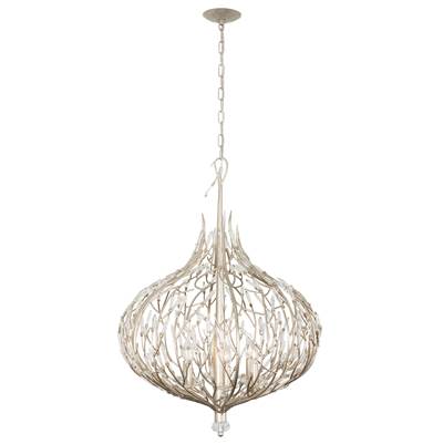 Varaluz Bask 6-Light Crystal Pendant in Gold Dust