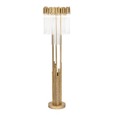 Varaluz Matrix 6-Lt Floor Lamp in Havana Gold
