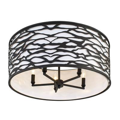 Varaluz Kato 5 Light Convertible Semi Flush/Pendant in Carbon