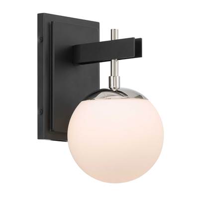 Varaluz Allie 1-Light Bath in Black Polished Nickel