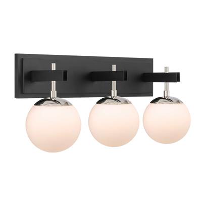 Varaluz Allie 3-Light Bath in Black Polished Nickel