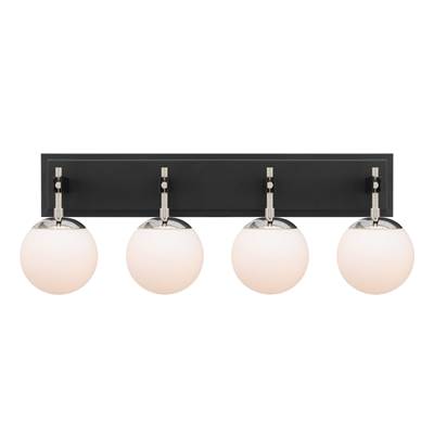 Varaluz Allie Four-Light Vanity in Black Polished Nickel