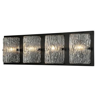 Varaluz Morgan Four-Light Vanity in Black