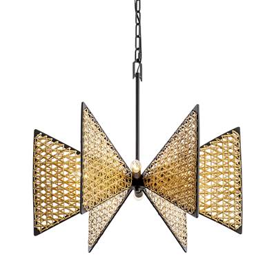 Varaluz Machina 6-Light Chandelier in Matte Black Sulihiya