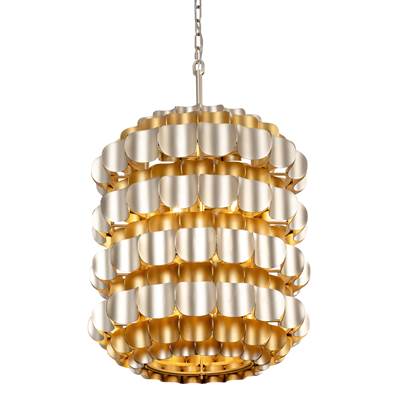 Varaluz Swoon Foyer - 6-Light in Antique Gold/Gold Dust