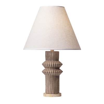 Varaluz Primea 1 Light Ceramic Table Lamp in Apothecary Gold Glazed Taupe