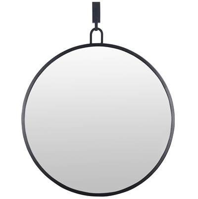 Varaluz Stopwatch 30-in Round Accent Mirror in Black