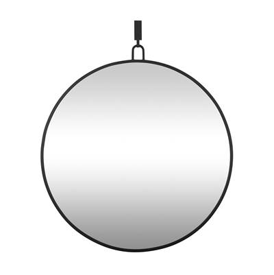 Varaluz Stopwatch 40-in Round Mirror in Black