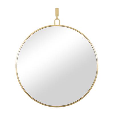 Varaluz Stopwatch 40-in Round Mirror in Gold