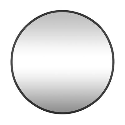 Varaluz Cottage 30-in Round Mirror in Black