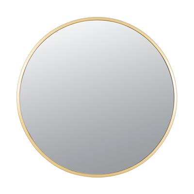 Varaluz Cottage 30-in Round Mirror in Gold