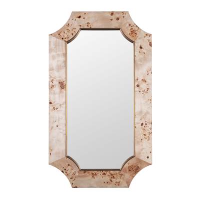 Varaluz Farra Mirror - 26" x 44" in Poplar Burl Weathered Brass