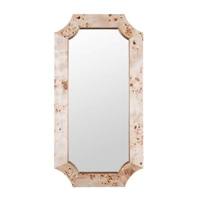 Varaluz Farra Mirror - 28" x 54" in Poplar Burl Weathered Brass