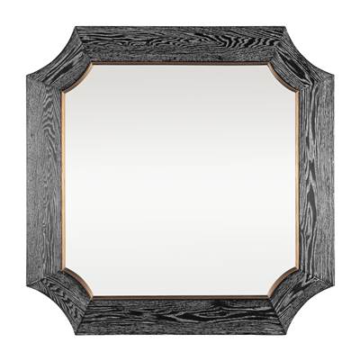Varaluz Farra Mirror - 36" x 36" in Cerused Black Weathered Brass