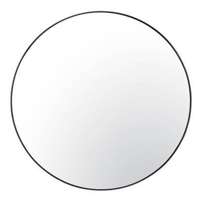 Varaluz Tablet 40-in Round Wall Mirror in Black